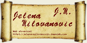 Jelena Milovanović vizit kartica